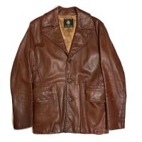 60's "GOLDEN BEAR"　LEATHER JACKET　BROWN