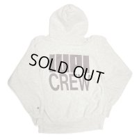 90's CHAMPION REVERSE WEAVE SWEAT SHIRTS　WITH HOODED　AND BOTH SIDES PRINTED　”WPI CREW”