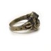 画像5: ”BULLDOG” MOTIF BRASS RING WITH GREEN EYES　11号　(6)