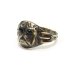 画像3: ”BULLDOG” MOTIF BRASS RING WITH GREEN EYES　11号　(6)