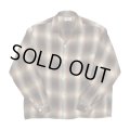 60's "PENNEYS" ALL RAYON HOMBRE CHECK PATTERN LONG SLEEVE SHIRTS