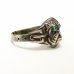 画像4: ”BULLDOG” MOTIF BRASS RING WITH GREEN EYES　13号　(1)