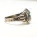 画像6: ”BULLDOG” MOTIF BRASS RING WITH GREEN EYES　13号　(1)