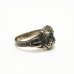 画像2: ”BULLDOG” MOTIF BRASS RING WITH GREEN EYES　13号　(5) (2)