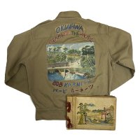 40's~ WORLD WAR 2　“OKINAWA"　SOUVENIR JACKET　WITH HANDPAINTING　＆　"PHOTO BOOK"