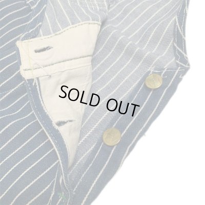 画像15: 50's KID'S BIG SMITH 織り込み STRIPE PATTERN BIB OVERALL