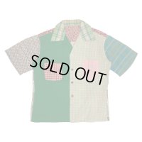 50's CRAZY PATTERN COTTON SHORT SLEEVE OPEN COLLOR SHIRTS
