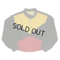 50's "BOYS"　YACHTMAN　手旗信号　MOTIF　FULL ZIP.　COTTON JACKET 