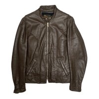 60's〜 ”Reed Sportswear”　SINGLE BREST　LEATHER JACKET　DARK BROWN