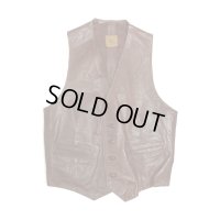70's HAND CRAFT LEATHER VEST　(1)