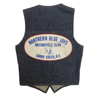 画像1: 70's MOTORCYCLE CLUB DENIM VEST