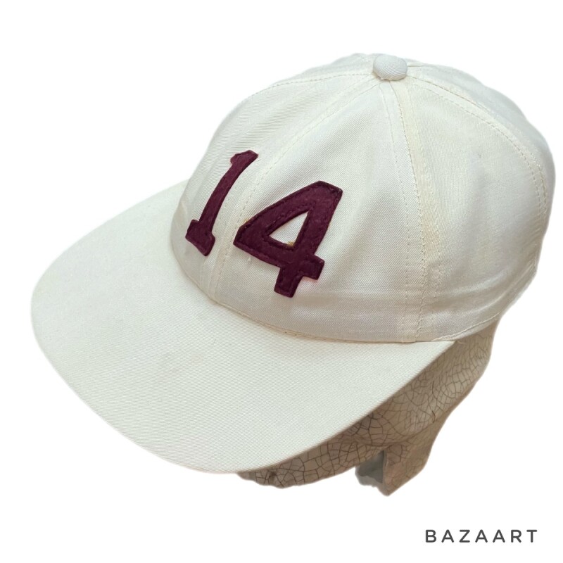 50's　COTTON TWILL　OUTDOOR CAP　with 「14」 FELT PATCH