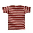 画像3: 60's〜 RED×WHITE　BORDER Tee SHIRTS　with HENRY NECK and POCKET　MINT CONDITION (3)