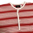 画像5: 60's〜 RED×WHITE　BORDER Tee SHIRTS　with HENRY NECK and POCKET　MINT CONDITION (5)