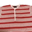 画像4: 60's〜 RED×WHITE　BORDER Tee SHIRTS　with HENRY NECK and POCKET　MINT CONDITION (4)