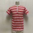 画像17: 60's〜 RED×WHITE　BORDER Tee SHIRTS　with HENRY NECK and POCKET　MINT CONDITION (17)