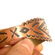 画像10: 50's "NAVAJO"　COPPER BANGLE　with STAMP WORKS (10)