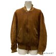 画像28: 1935's　”MA-１”　STYLE　FULL ZIP.　ALL RIB　STYLE　and CHINSTRAP　NUBBUCK SUEDE　LEATHER JACKET　WITH　TALON 扇形 RIVET ZIPPER　good style !! (28)