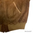 画像18: 1935's　”MA-１”　STYLE　FULL ZIP.　ALL RIB　STYLE　and CHINSTRAP　NUBBUCK SUEDE　LEATHER JACKET　WITH　TALON 扇形 RIVET ZIPPER　good style !! (18)