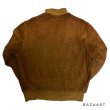 画像4: 1935's　”MA-１”　STYLE　FULL ZIP.　ALL RIB　STYLE　and CHINSTRAP　NUBBUCK SUEDE　LEATHER JACKET　WITH　TALON 扇形 RIVET ZIPPER　good style !! (4)