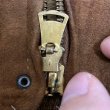 画像9: 1935's　”MA-１”　STYLE　FULL ZIP.　ALL RIB　STYLE　and CHINSTRAP　NUBBUCK SUEDE　LEATHER JACKET　WITH　TALON 扇形 RIVET ZIPPER　good style !! (9)