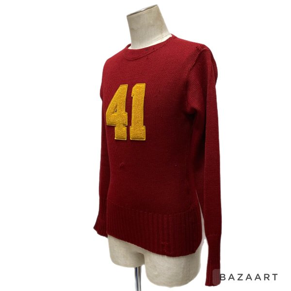 画像13: 1941's　OLD　LETTERED　「41」　HEAVY　WOOL KNIT　good lettered !! (13)