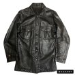 画像1: around 60's "LANGLITZ LEATHERS"　FULL SNAP BUTTON　BLACK　LEATHER　SHIRTS JACKET　rare !!　 (1)