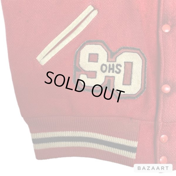 画像11: 50's　ARM LEATHER　BASEBALL JACKET　with MANNY GOOD PATCHES　good looking !! (11)