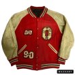 画像6: 50's　ARM LEATHER　BASEBALL JACKET　with MANNY GOOD PATCHES　good looking !! (6)