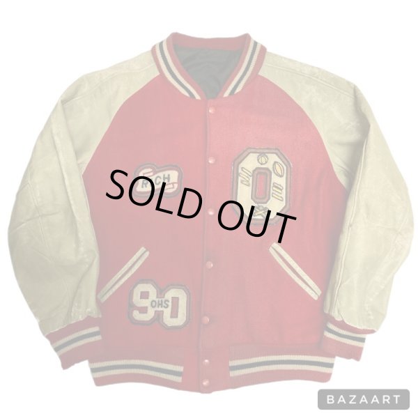 画像6: 50's　ARM LEATHER　BASEBALL JACKET　with MANNY GOOD PATCHES　good looking !! (6)