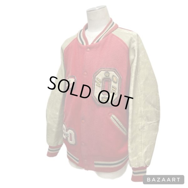 画像22: 50's　ARM LEATHER　BASEBALL JACKET　with MANNY GOOD PATCHES　good looking !! (22)