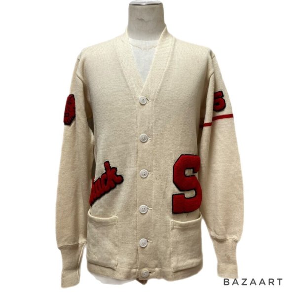 画像21: -50's "VANDERVOORTS"　ALL WOOL　LETTERED　CARDIGAN (21)