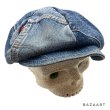 画像5: 60's-　HAND MADE　PATCH WORK　NEWSBOYS　HAT　　"LEVI'S" 　with big 「E」 RED TAB　and　”LEVI'S”　PATER PATCH　and　”LEVI'S”　RIVET BUTTON　　good size !! (5)