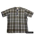 画像1: -60's "ARROW"　ALL COTTON　MADRAS CHECK　HENRY NECK　Tee SHIRTS　with POCKET　SIZE:L (1)