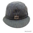 画像4: 50's "Lee"　6 PANNELS    HICKORY STRIPE　WORK CAP　EAR WARMER 内蔵　COTTON FLANNEL LINER (4)