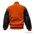 画像19: 50's "W.H.Whiting"　BLACK × ORANGE　ARM LEATHER　BASEBALL JACKET　with BULLDOG PATCH　and DOUBLE RIB KNIT (19)