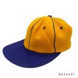 画像1: 60's- "New Era"　6 PANNELS　with NAVY PIPING　MUSTERD × NAVY　BASEBALL CAP　good size !!　good condition !! (1)