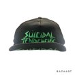 画像5: 80's OLD　"SUICIDAL　TENDENCIES”　COTTON × MESH　CAP　BLACK / GREEN　RARE COLOR !! (5)