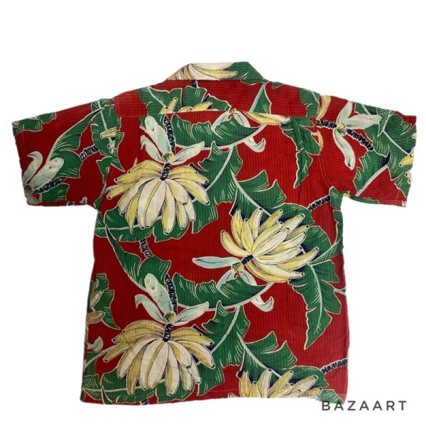 画像4: 50's ”Gantner”　SEERSUCKER　「BANANA」　PATTERN　HAWAIIAN　SHIRTS　good motif !! (4)