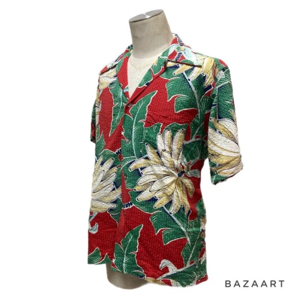 画像16: 50's ”Gantner”　SEERSUCKER　「BANANA」　PATTERN　HAWAIIAN　SHIRTS　good motif !! (16)