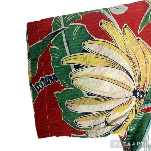 画像12: 50's ”Gantner”　SEERSUCKER　「BANANA」　PATTERN　HAWAIIAN　SHIRTS　good motif !! (12)