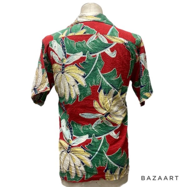 画像17: 50's ”Gantner”　SEERSUCKER　「BANANA」　PATTERN　HAWAIIAN　SHIRTS　good motif !! (17)