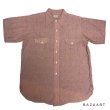 画像1: 40's "Custom Talored For US”　COTTON OXFORD　SHORT SLEEVE　SHIRTS　マチ付き　good design !! (1)