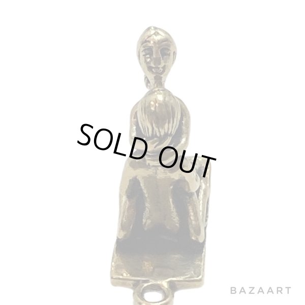 画像4: 70's DEAD STOCK　BRASS　SEX motif　PENDANT TOP　座位 (4)
