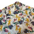 画像5: 40's Montgomery Ward　"CALIFORNIA"　「ABSTRACT　SPEAR　FISHERMAN　PATTERN」　LONG SLEEVE　RAYON　HAWAIIAN　SHIRTS　WHITE　SIZE：M　ON BOOK !! (5)