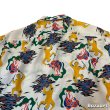 画像10: 40's Montgomery Ward　"CALIFORNIA"　「ABSTRACT　SPEAR　FISHERMAN　PATTERN」　LONG SLEEVE　RAYON　HAWAIIAN　SHIRTS　WHITE　SIZE：M　ON BOOK !! (10)