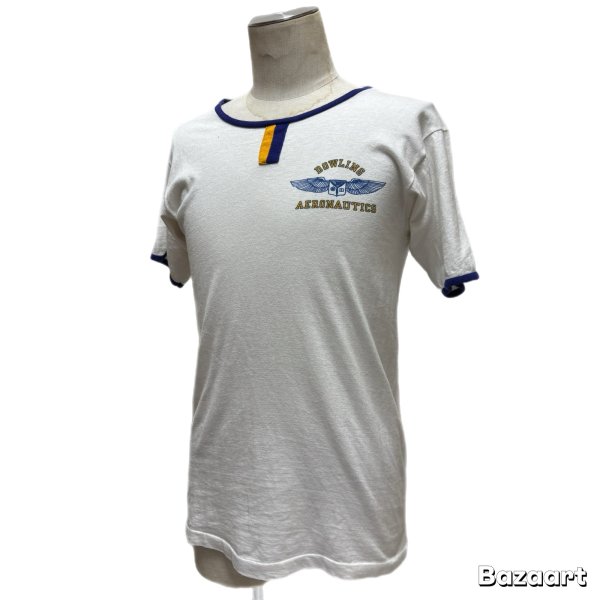画像9: 70's "CHAMPION"　「DOWLINE AERONAUTICS」　しみ込み PRINTED　WITH　GAZETTE（チョコチン）　SIZE表記：M (9)