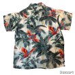 画像3: 50's- "Aloha BRAND"　「PARROT　AND　PALM TREE」　PATTERN　RAYON　HAWAIIAN　SHIRTS　SIZE表記：M (3)