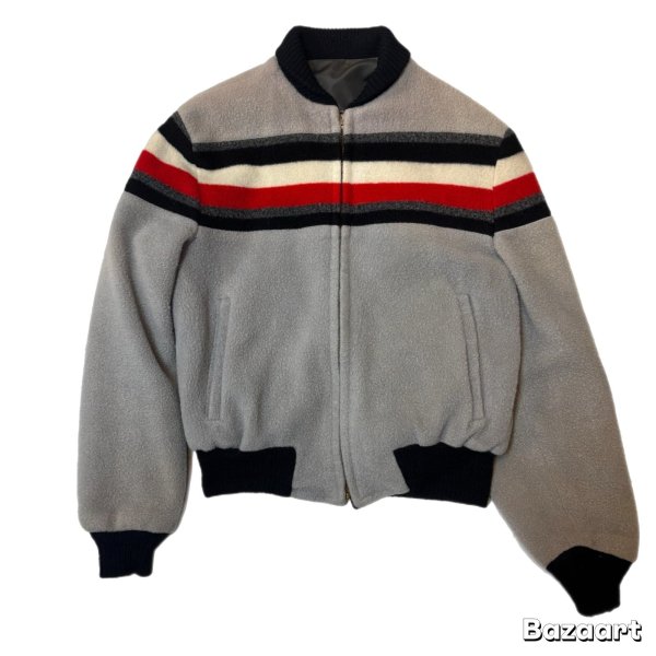 画像1: 50's- REVERSIBLE　NYLON FLEESE × GRAY NYLON　FULL　ZIP.　JACKET　(2) (1)