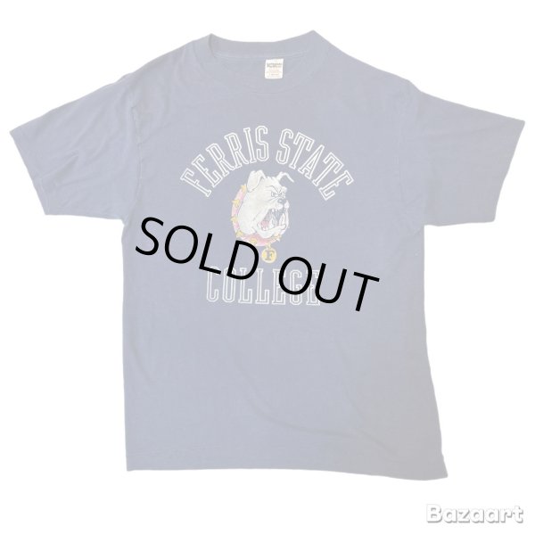 画像1: 70's "Collegiate Pacific"　COLOR　FLOCK　PRINTED　「BULLDOG」　COLLEGE　PRINTED　Tee SHIRTS　rare !! (1)
